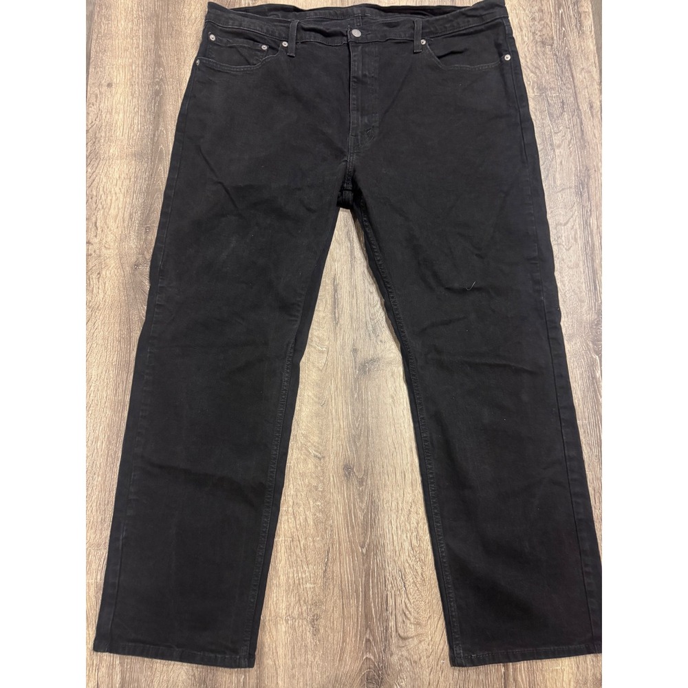 Levis 559 Relaxed Straight Jeans Mens 42x32 Black WaterLess Denim Pants